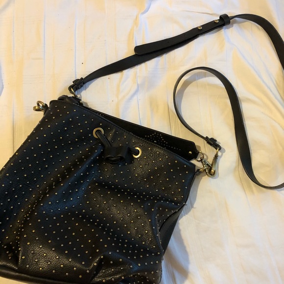 Black Studded Bucket Bag - Picture 2 of 9